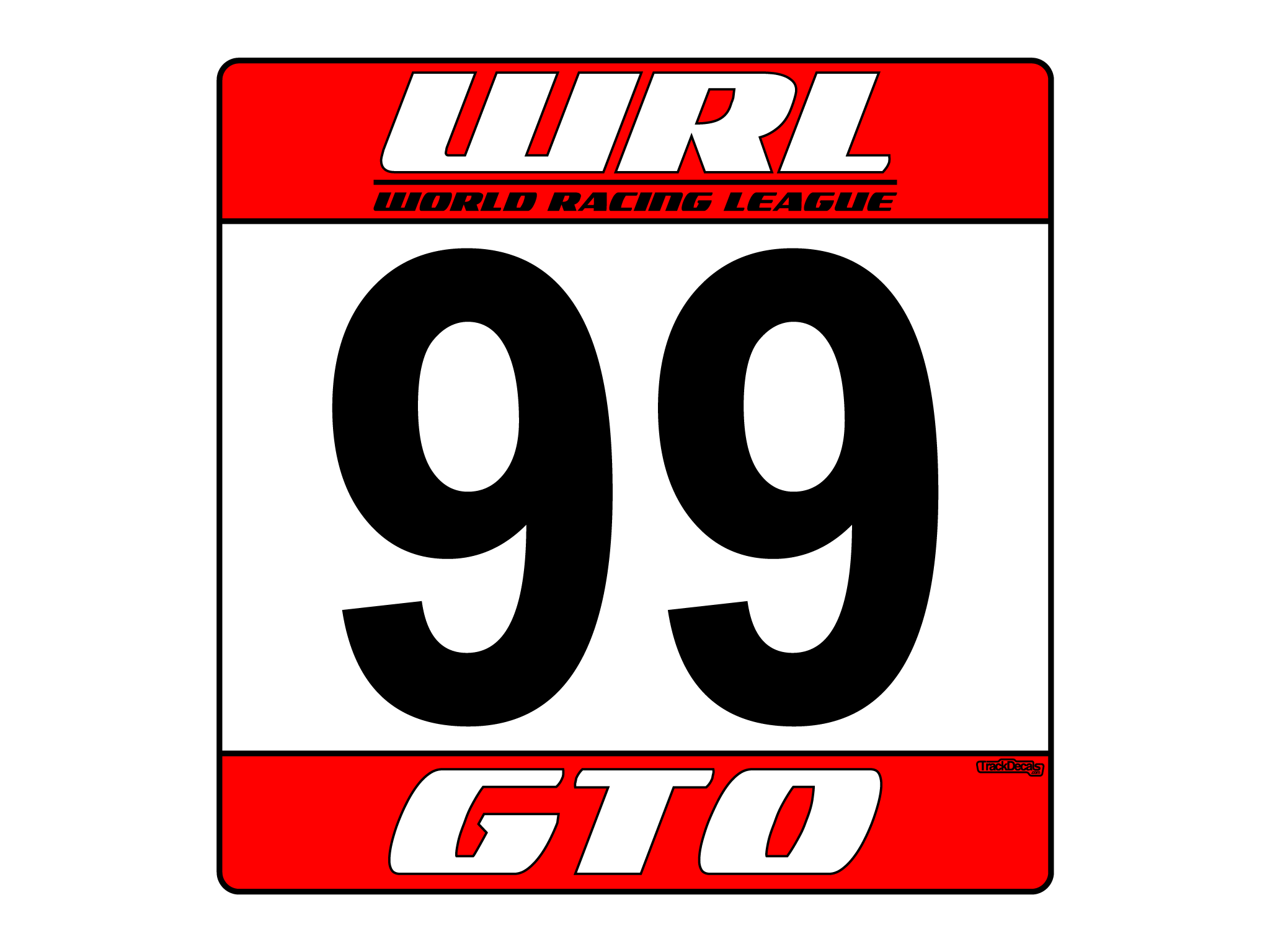 WRL Number Plates TrackDecals