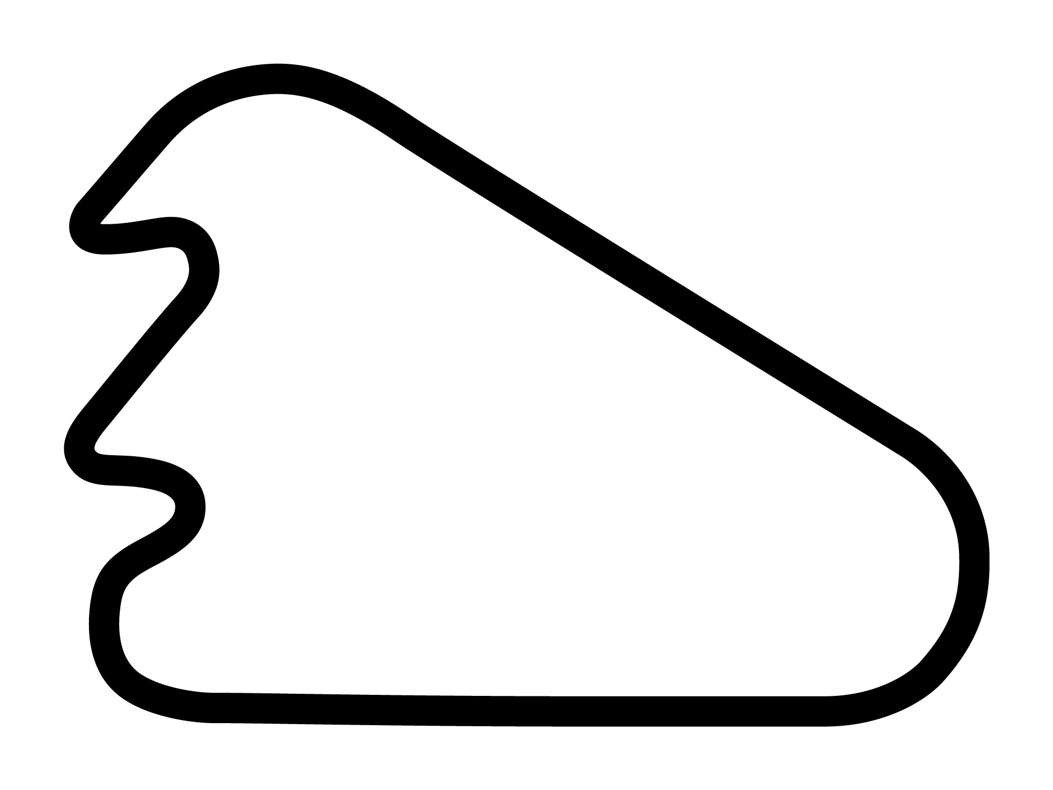 Pocono Int'l Raceway North South Option 1 without Chicane Course Decal ...